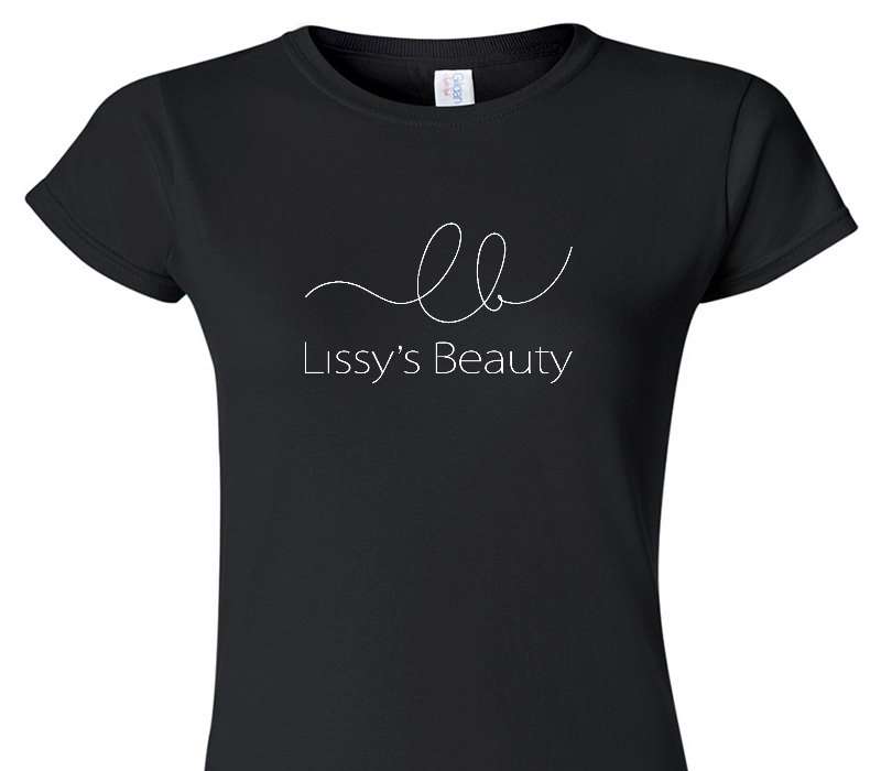 Custom Womens Soft Style 100% Cotton Black T-Shirt