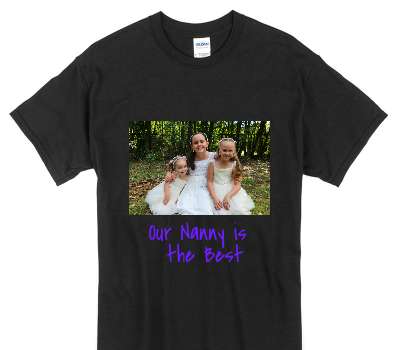 Custom Gildan 100% Cotton Black T-Shirt