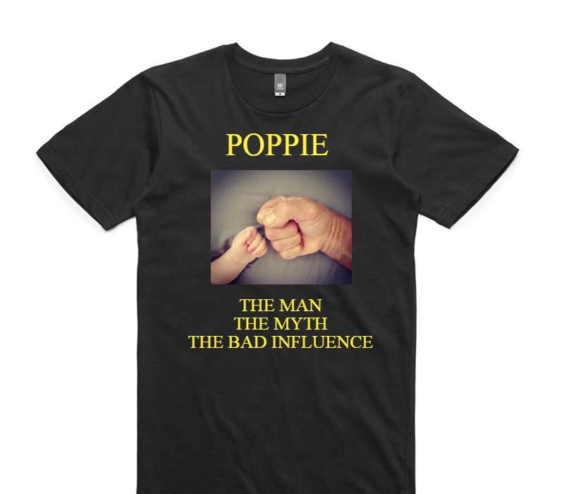 Custom AS Colour 100% Cotton Black T-Shirt
