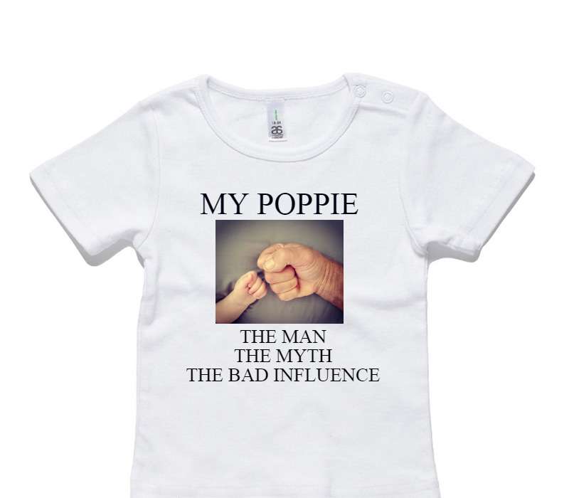 Custom AS Colour White Baby T-Shirt
