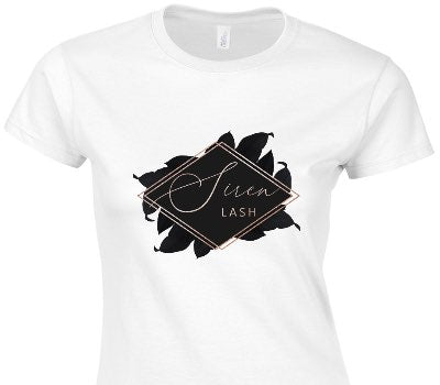 Custom Womens Soft Style 100% Cotton White T-Shirt