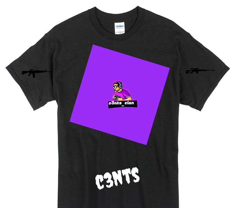 Custom Gildan 100% Cotton Black T-Shirt