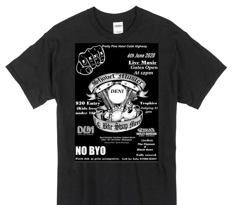 Custom Gildan 100% Cotton Black T-Shirt