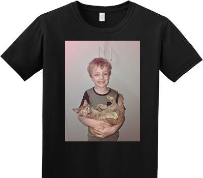 Custom Adult Soft Style 100% Cotton Black T-Shirt