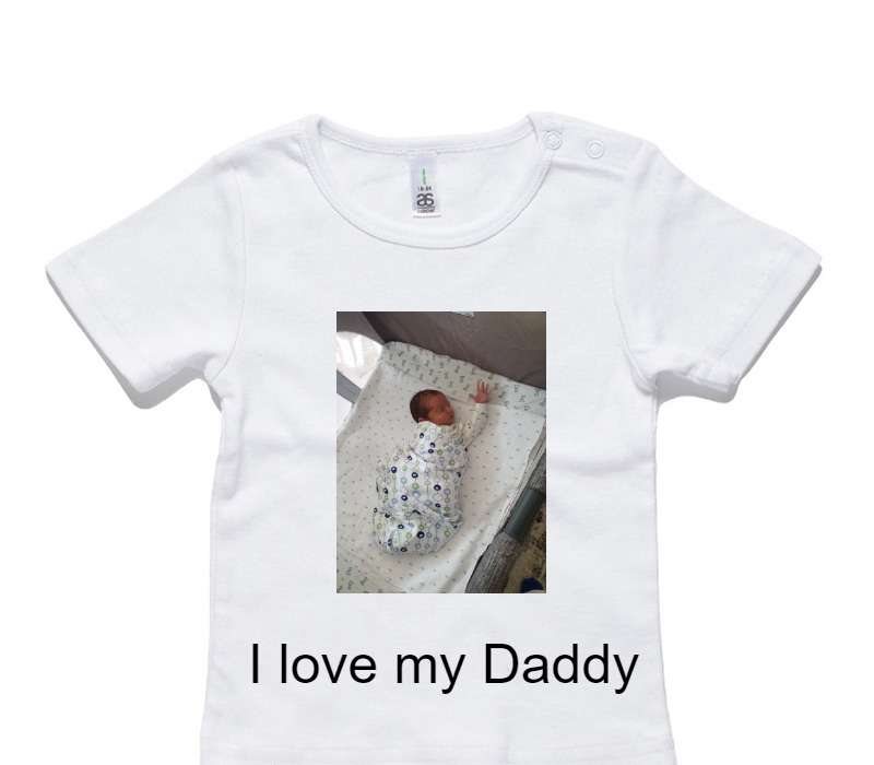 Custom AS Colour White Baby T-Shirt