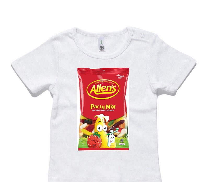Custom AS Colour White Baby T-Shirt