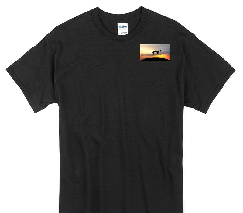 Custom Gildan 100% Cotton Black T-Shirt