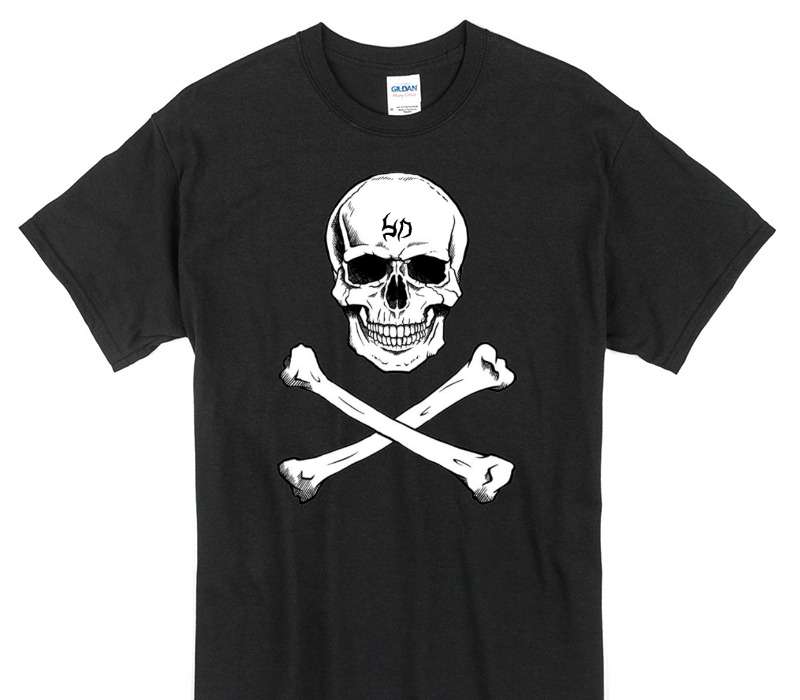 Custom Gildan 100% Cotton Black T-Shirt