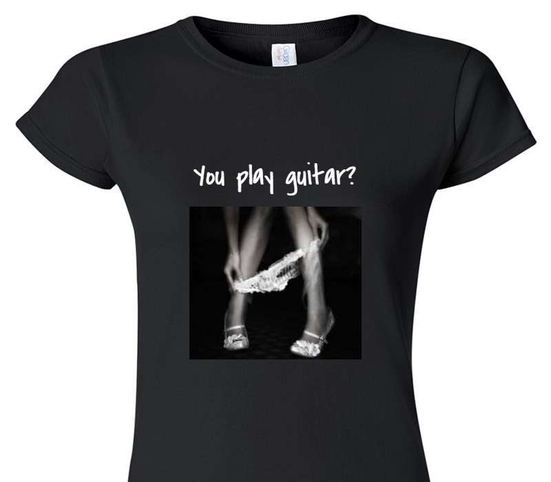 Custom Womens Soft Style 100% Cotton Black T-Shirt