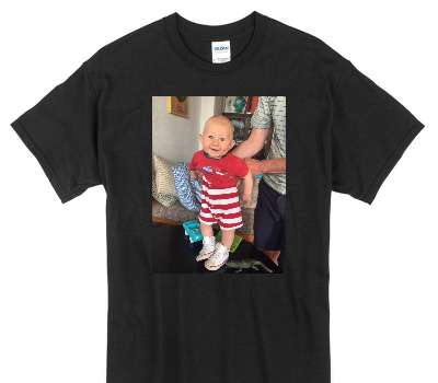 Custom Gildan 100% Cotton Black T-Shirt