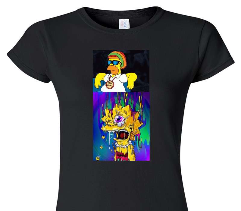 Custom Womens Soft Style 100% Cotton Black T-Shirt