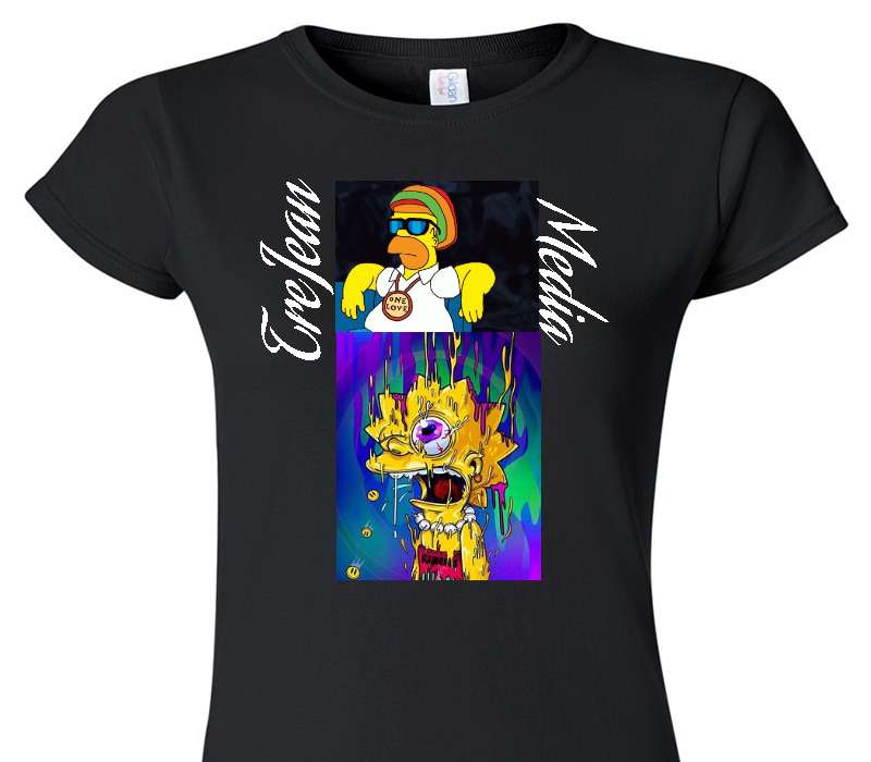 Custom Womens Soft Style 100% Cotton Black T-Shirt