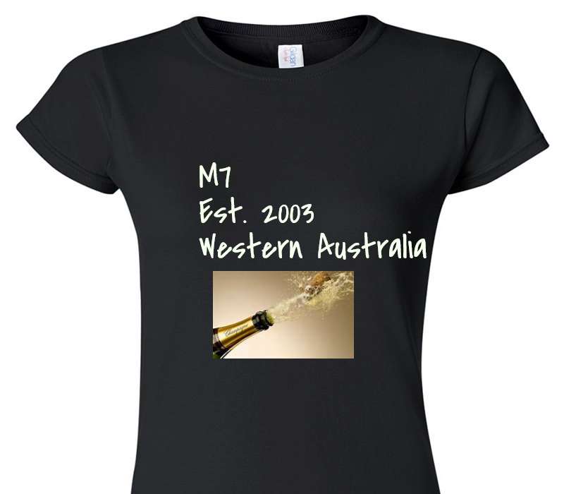 Custom Womens Soft Style 100% Cotton Black T-Shirt