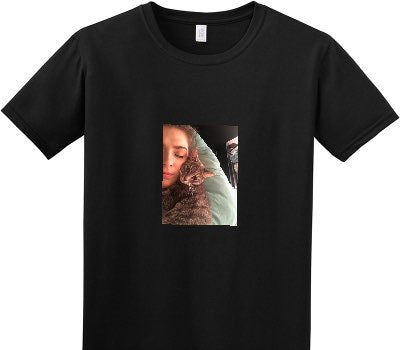 Custom Adult Soft Style 100% Cotton Black T-Shirt