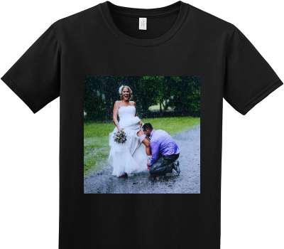 Custom Adult Soft Style 100% Cotton Black T-Shirt