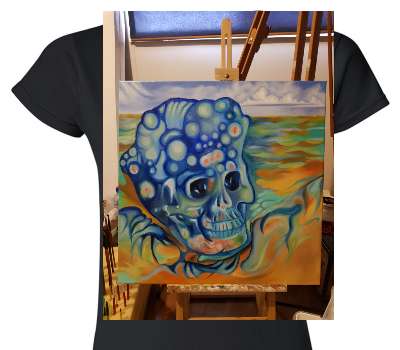 Custom Womens Soft Style 100% Cotton Black T-Shirt