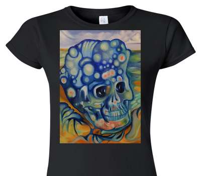 Custom Womens Soft Style 100% Cotton Black T-Shirt