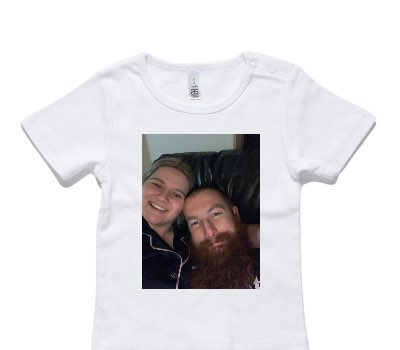 Custom AS Colour White Baby T-Shirt