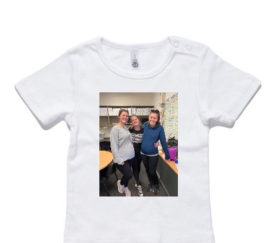 Custom AS Colour White Baby T-Shirt