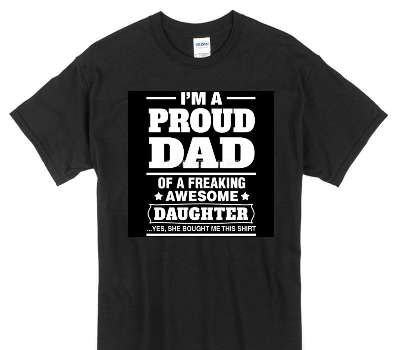 Custom Gildan 100% Cotton Black T-Shirt