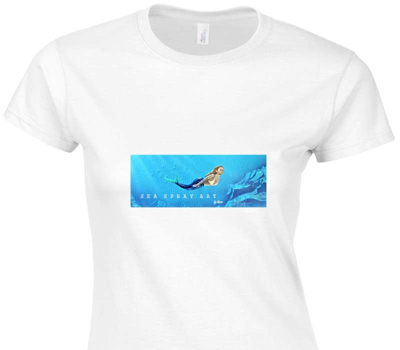 Custom Womens Soft Style 100% Cotton White T-Shirt