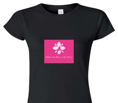Custom Womens Soft Style 100% Cotton Black T-Shirt
