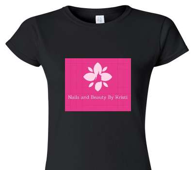Custom Womens Soft Style 100% Cotton Black T-Shirt