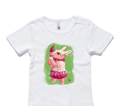 Custom AS Colour White Baby T-Shirt