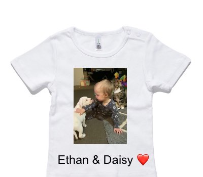 Custom AS Colour White Baby T-Shirt