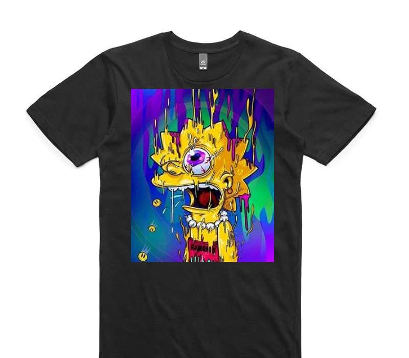 Custom AS Colour 100% Cotton Black T-Shirt