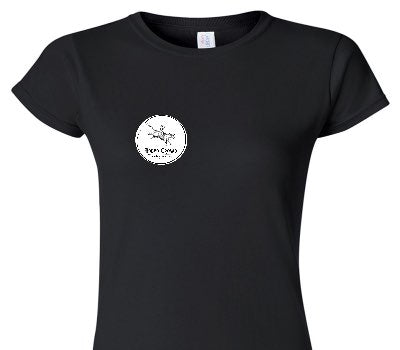 Custom Womens Soft Style 100% Cotton Black T-Shirt