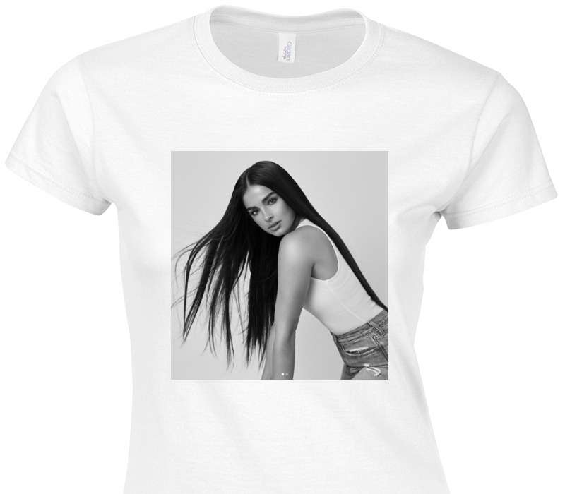 Custom Womens Soft Style 100% Cotton White T-Shirt