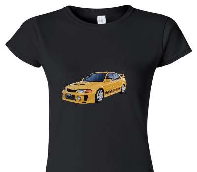 Custom Womens Soft Style 100% Cotton Black T-Shirt