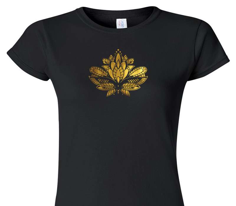 Custom Womens Soft Style 100% Cotton Black T-Shirt