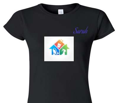 Custom Womens Soft Style 100% Cotton Black T-Shirt