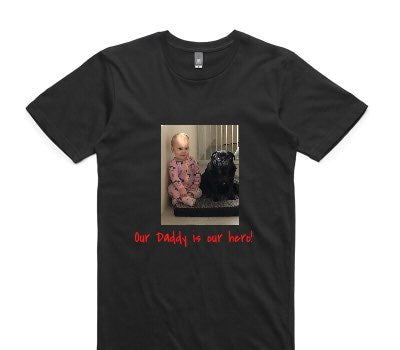 Custom AS Colour 100% Cotton Black T-Shirt