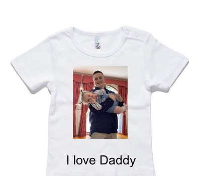Custom AS Colour White Baby T-Shirt