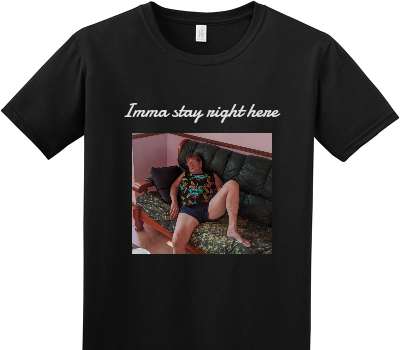 Custom Adult Soft Style 100% Cotton Black T-Shirt