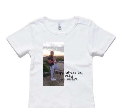 Custom AS Colour White Baby T-Shirt