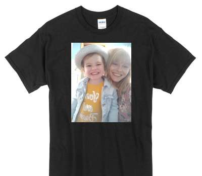Custom Gildan 100% Cotton Black T-Shirt