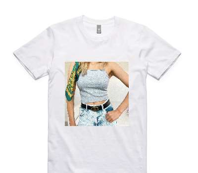 Custom AS Colour 100% Cotton White T-Shirt