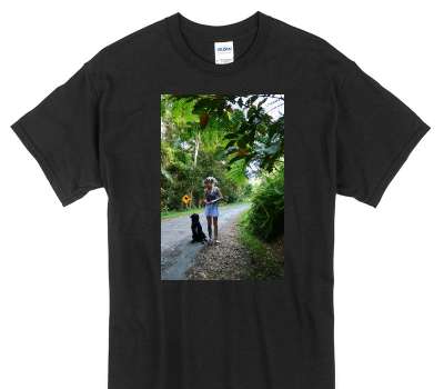 Custom Gildan 100% Cotton Black T-Shirt
