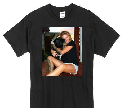 Custom Gildan 100% Cotton Black T-Shirt