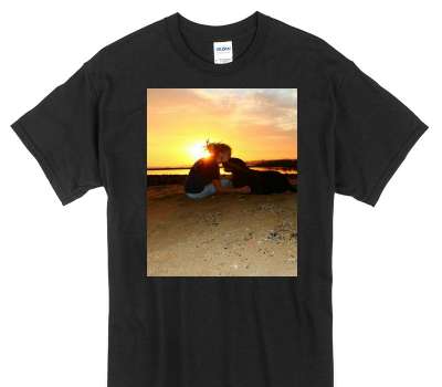 Custom Gildan 100% Cotton Black T-Shirt