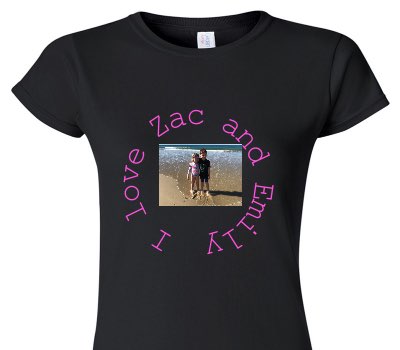 Custom Womens Soft Style 100% Cotton Black T-Shirt