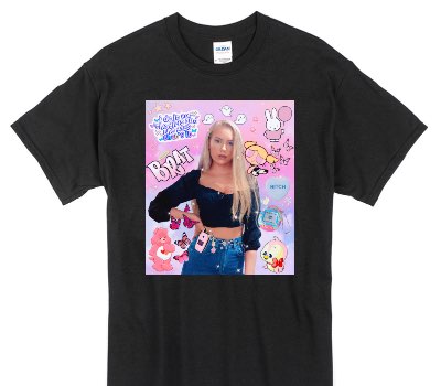 Custom Gildan 100% Cotton Black T-Shirt
