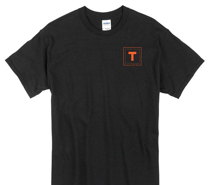 Custom Gildan 100% Cotton Black T-Shirt