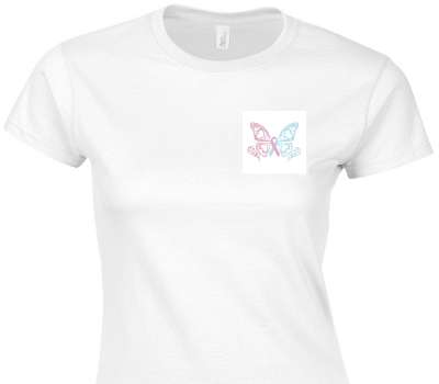 Custom Womens Soft Style 100% Cotton White T-Shirt
