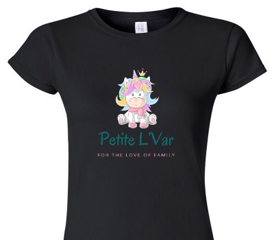 Custom Womens Soft Style 100% Cotton Black T-Shirt