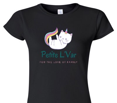 Custom Womens Soft Style 100% Cotton Black T-Shirt
